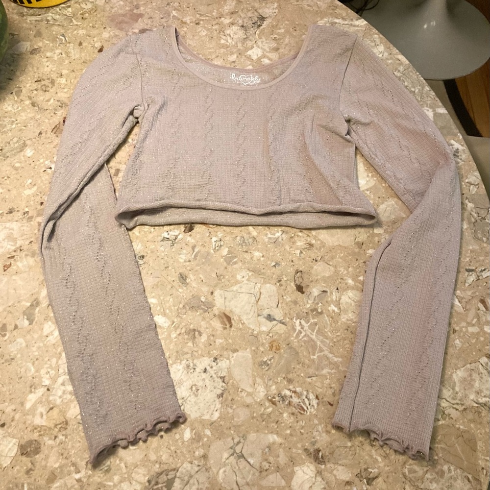 Free People FP Intimately Long Sleeve Crop Top